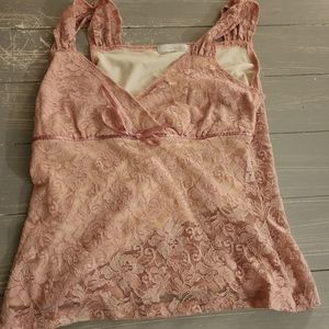 Pink lace top Charlotte russe